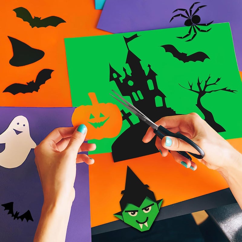 JULBEAR 30pcs Halloween Cardstock Thick Paper, 180g 8.5*11in Holiday Cardstock Paper, Medium Thick Printable Card Stock for Halloween Card Making, Arts&Crafts, Invitations, Greeting Cards, Gift Tags - Image 4